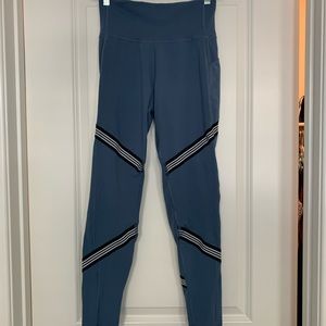 ADIDAS Blue Leggings High Rise Full Length Size M